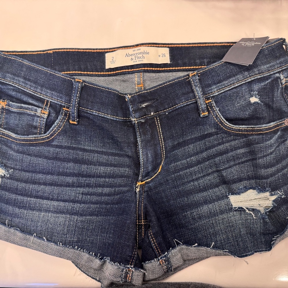 Abercrombie & Fitch Distressed Denim Shorts